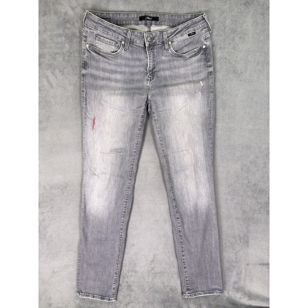 Mavi Jeans Womens 30x32 Gray Faded Denim Mid Rise Straight Colored Pocket